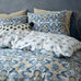 Pineapple Elephant Inara Ikat Indigo Blue Duvet Set