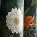 Royal Horticultural Society Arcadia Floral Green Pencil Pleat Lined Curtains