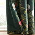 Royal Horticultural Society Arcadia Floral Green Pencil Pleat Lined Curtains