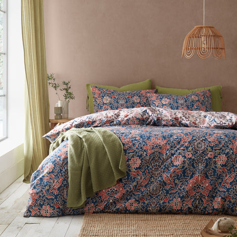 Pineapple Elephant Keera Flora Navy Duvet Set