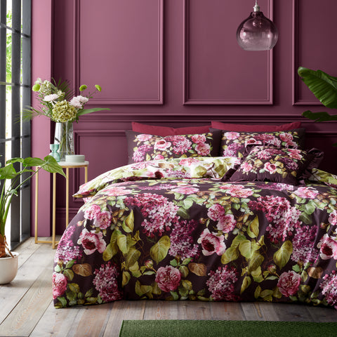 Royal Horticultural Society Pia Floral Plum Duvet Set