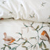 Catherine Lansfield Mistletoe Robins Cream Brushed Cotton Duvet Set