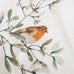 Catherine Lansfield Mistletoe Robins Cream Brushed Cotton Duvet Set