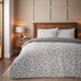 Catherine Lansfield Brushed Cotton Grace Floral Leaf Grey Duvet Set