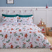 Catherine Lansfield Christmas Gingerbread Blue Duvet Set