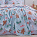 Catherine Lansfield Christmas Gingerbread Blue 130cm x 170cm Throw