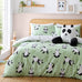 Catherine Lansfield Kids Panda Paws Green Duvet Set