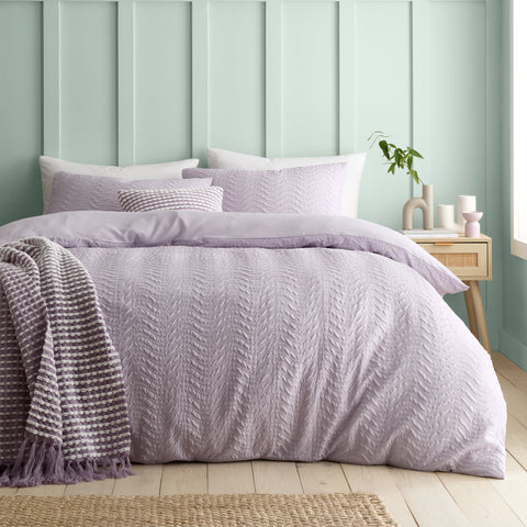 Catherine Lansfield Heatset Wave Duvet Set