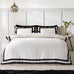 Catherine Lansfield So Soft Mono Panel Black/Cream Duvet Set