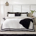 Catherine Lansfield So Soft Mono Panel Black/Cream Duvet Set