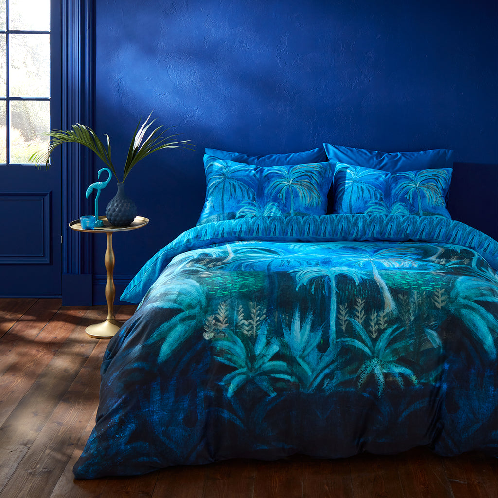 Matthew Williamson Midnight Palms Blue Duvet Set