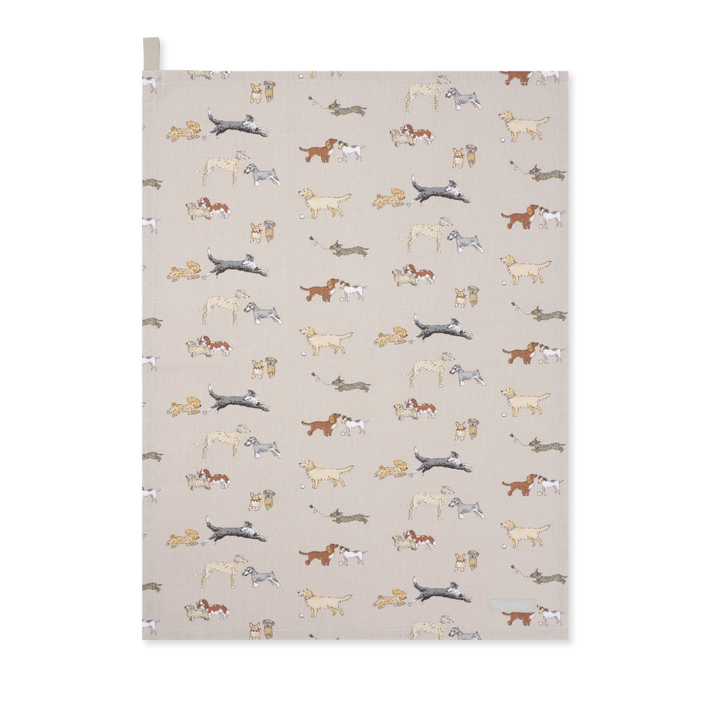 ALL119601 Sophie Allport Doggy Daycare Tea Towel