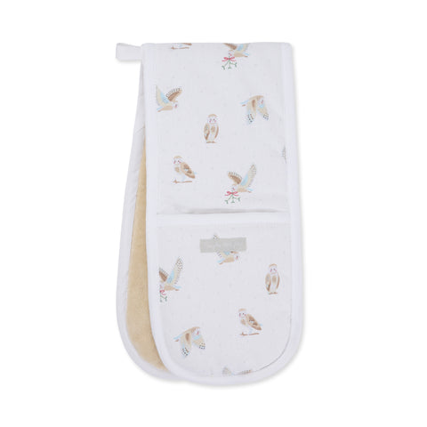 ALL120100 Sophie Allport Snowy Owls Double Oven Glove