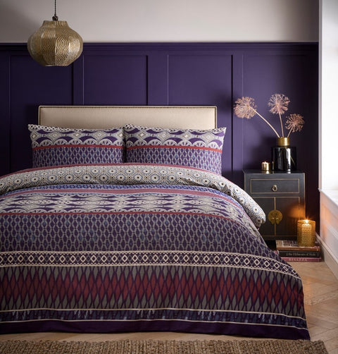 Simply Charlotte Amina Aubergine Duvet Set