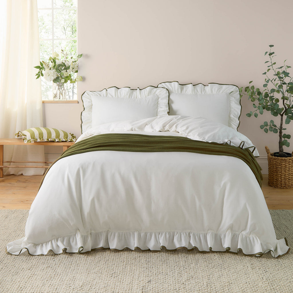 Wylder Nature Blousey Cotton Ruffle Duvet Set