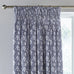 Burleigh X Bedeck of Belfast Calico Blue Lined Blackout 6" Tape Header Curtains