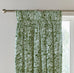 Burleigh X Bedeck of Belfast Hibiscus Green Lined Blackout 6" Tape Header Curtains