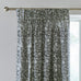 Burleigh X Bedeck of Belfast Regal Peacock Charcoal & White Lined Blackout 6" Tape Header Curtains