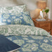 Duvet Day Camellia Printed Soft Touch Microfibre French Blue Duvet Set