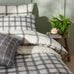 Furn Canberra Check Printed Grey/Neutral Duvet Set