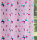 Tyrone Charm Pink Metallic Print Kids Room Darkening Curtains