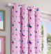 Tyrone Charm Pink Metallic Print Kids Room Darkening Curtains