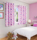 Tyrone Charm Pink Metallic Print Kids Room Darkening Curtains