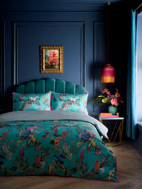 Laurence Llewelyn Bowen Cotswold Fantasia Teal Duvet Set