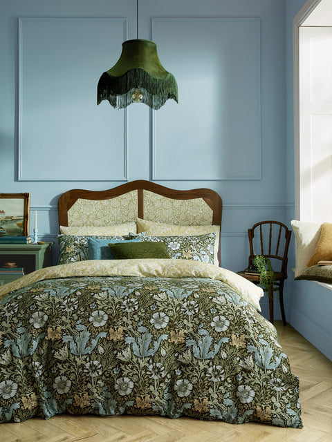 William Morris at Home Compton Olive Green Duvet Set