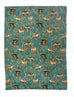 Deyongs 1846 Fox & Deer Dark Green 140cm x 180cm Fleece Throw