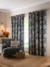 Appletree Heritage Evelina Navy Eyelet Lined Curtains