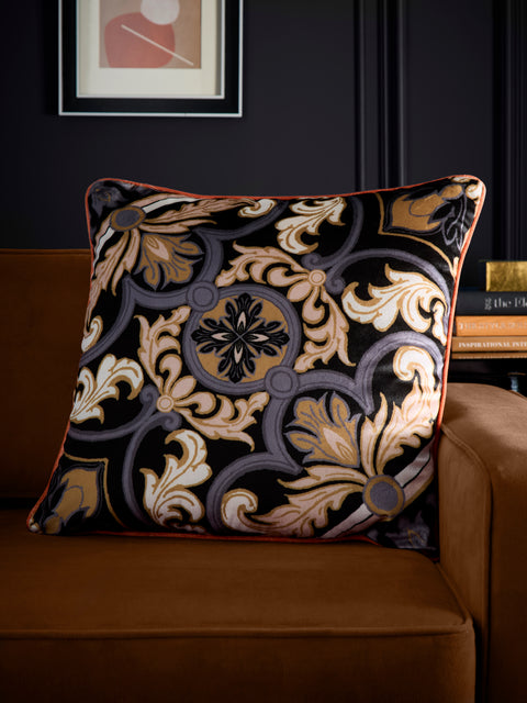 Laurence Llewelyn Bowen Festivo Black/Natural 55cm x 55cm Polyester Filled Cushion