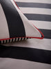 Laurence Llewelyn Bowen Festivo Circus Stripe Black/Natural Duvet Set