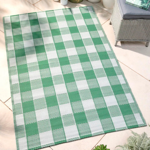 Fusion Gingham 120cm x 170cm Outdoor Rug