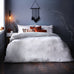 The Linen Yard Ghost Tufted Halloween White Duvet Set