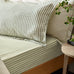 The Linen Yard Hebden Melange Stripe 100% Cotton Sheets