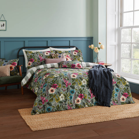 Wylder Nature Hidcote Manor Botanical Petrol Duvet Set