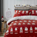 Bedlam Jolly Santa Red Polyester Fleece Duvet Set