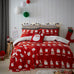 Bedlam Jolly Santa Red Polyester Fleece Duvet Set