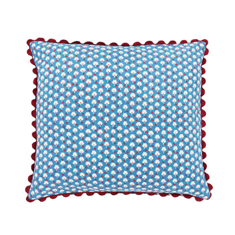 Land & Shore River Blue/Red 50cm x 50cm Fibre Filled Cushion