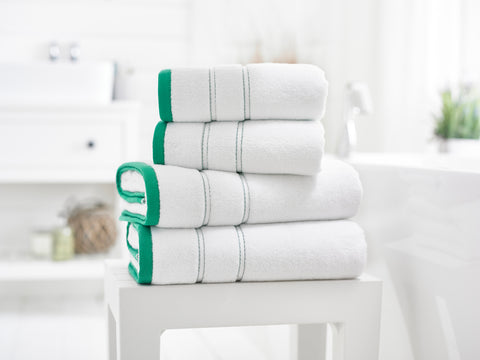 Lobster Creek Delamere 100% Cotton 600gsm Zero Twist Green Towels