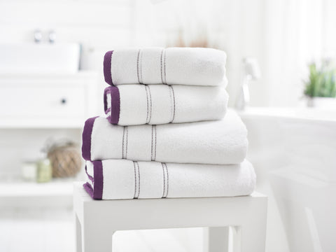 Lobster Creek Delamere 100% Cotton 600gsm Zero Twist Purple Towels