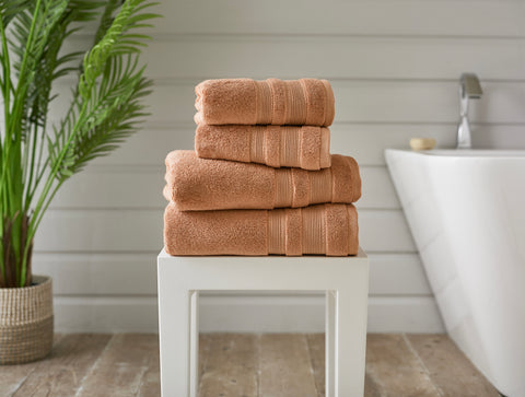 The Lyndon Company Montpellier 650gsm Zero Twist Cinnamon Towels