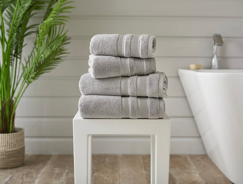 The Lyndon Company Montpellier 650gsm Zero Twist Dove Grey Towels