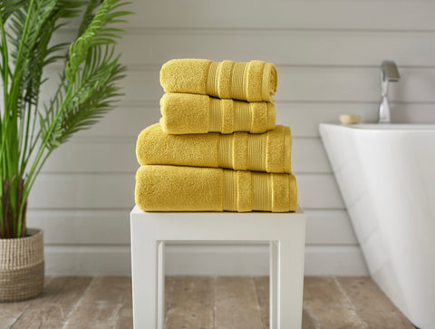 The Lyndon Company Montpellier 650gsm Zero Twist Mustard Towels