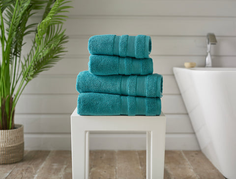 The Lyndon Company Montpellier 650gsm Zero Twist Topaz Towels