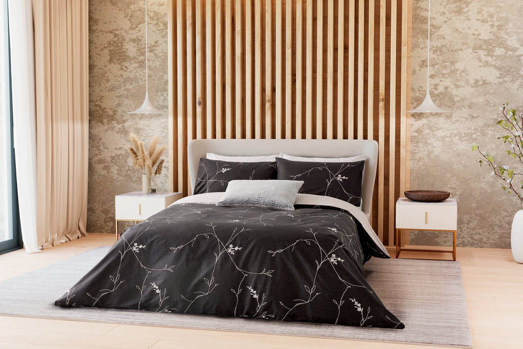 Nalu Nicole Scherzinger Malie Black Duvet Set