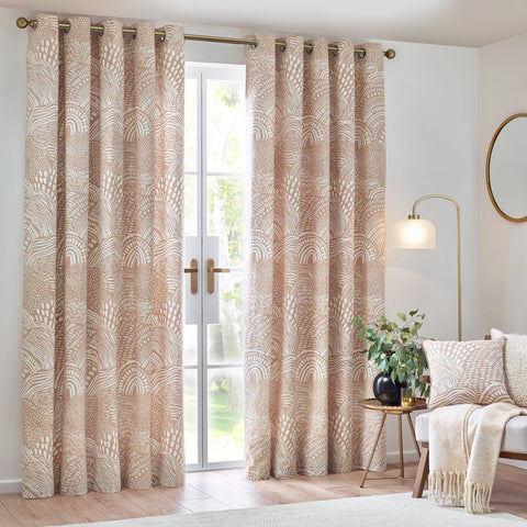 Hoem Nola Lined Eyelet Curtains