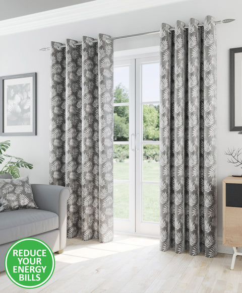 Tyrone Oakland Eyelet Lined Curtains