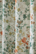 Laura Ashley Old Castle Leaves Fern Green Lined Eyelet Curtains